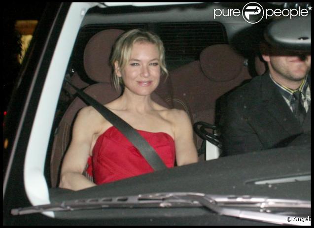 Renée Zellweger quitte la soirée ELLE, à Beverly Hills. 19/10/09 