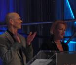 Brigitte Lahaie, à la 11e cérémonie des Hot d'Or, qui s'est tenue à la salle Wagram, puis au VIP Room, à Paris, le 20 octobre 2009 !