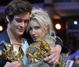 Aurélien Wiik et Lila Salet à l'occasion de la 11e cérémonie des Hot d'Or, le 20 octobre 2009