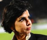 Rachida Dati au stade Chaban-Delmas, à Bordeaux, assiste au match qui oppose les Girondins de Bordeaux au Bayern de Munich. 21/10/09