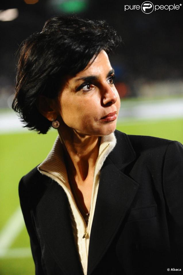 Rachida Dati au stade Chaban-Delmas, à Bordeaux, assiste au match qui oppose les Girondins de Bordeaux au Bayern de Munich. 21/10/09
