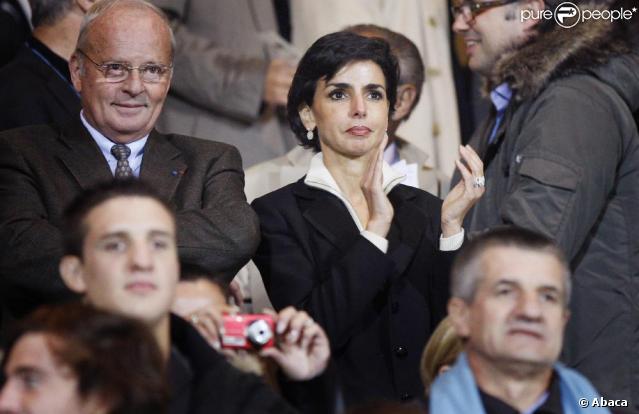 Rachida Dati au stade Chaban-Delmas, à Bordeaux, assiste au match qui oppose Girondins de Bordeaux au Bayern de Munich. 21/10/09