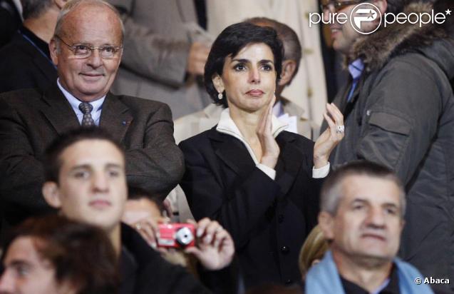 Rachida Dati au stade Chaban-Delmas, à Bordeaux, assiste au match qui oppose Girondins de Bordeaux au Bayern de Munich. 21/10/09