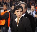 Rachida Dati au stade Chaban-Delmas, à Bordeaux, assiste au match qui oppose les Girondins de Bordeaux au Bayern de Munich. 21/10/09