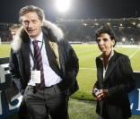 Rachida Dati, Nicolas de Tavernost et Jean-Louis Triaud au stade Chaban-Delmas, à Bordeaux, assiste au match qui oppose les Girondins de Bordeaux au Bayern de Munich. 21/10/09