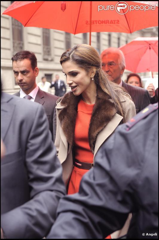 Rania de Jordanie poursuit sa visite officielle italienne, à Milan. 22/10/09