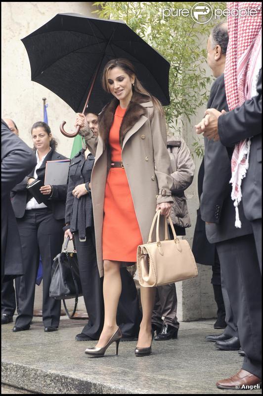 Rania de Jordanie poursuit sa visite officielle italienne, à Milan. 22/10/09