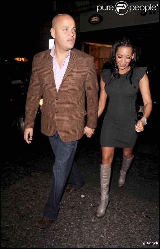 Mel B et Stephen Belafonte au restaurant Nobu sur Mayfair à Londres le 20 octobre 2009