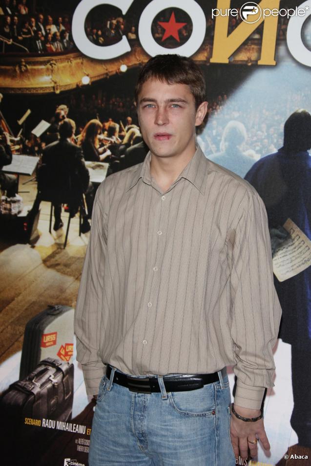 Vincent Rottiers lors de l'avant-première du film de Radu Mihaileanu, Le Concert, au théâtre du Châtelet, le 23/10/09