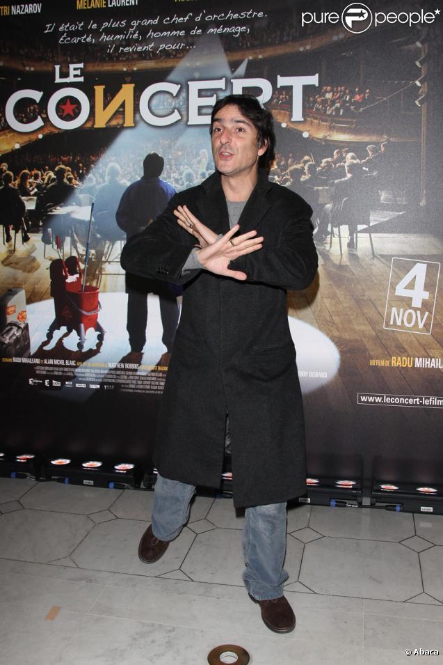 Yvan Attal lors de l'avant-première du film de Radu Mihaileanu, Le Concert, au théâtre du Châtelet, le 23/10/09