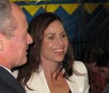 Minnie Driver et Geena Davis lors de la soirée du Cirque du Soleil à Santa Monica le 16 octobre 2009