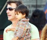 Chris Noth, sa compagne Tara Wilson et leur fils Orion chez Mr Bones Pumpkin Patch le 25 octbore 20009 à Los Angeles.
