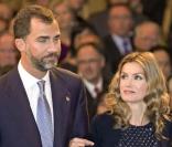 la Princesse Letizia d'Espagne et le Prince Felipe lors de la cérémonie des Asturias Awards à Oviedo le 23 octobre 2009