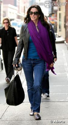 Courteney Cox à New York, le 26 octobre 2009