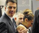 Sarah Jessica Parker et Chris Noth sur le tournage de Sex and The City 2 le 17 octobre 2009