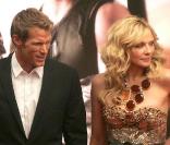 Jason Lewis et Kim Cattrall au Ziegfeld Theater lors du tournage de Sex and The City 2 le 17 octobre 2009