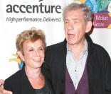 Ian McKellen et Dena Hammerstein lors de la soirée de gala pour le 10e anniversaire de l'association Only Make Believe à New York le 2 novembre 2009