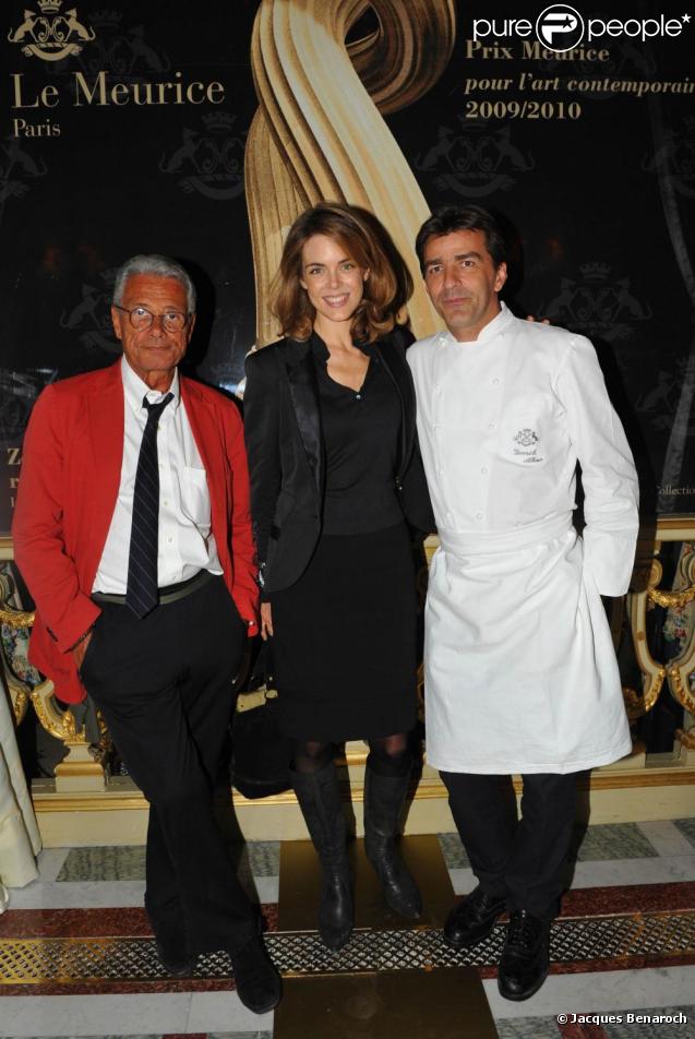 Jean-Marie Perrier, Julie Andrieu et Yannick Alléno à la seconde édition du Prix Meurice.