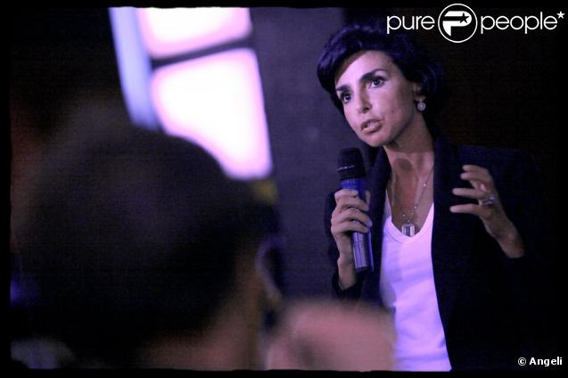 Rachida Dati à la rencontre des jeunes de l'UMP au Plaza Madeleine à Paris le 3 novembre 2009