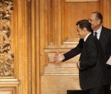 Jacques Chirac à la Sorbonne lors de la remise du premier prix de sa fondation pour la prévention des conflits, le 6/11/09. Nicolas Sarkozy a fait un discours pour conclure la cérémonie 