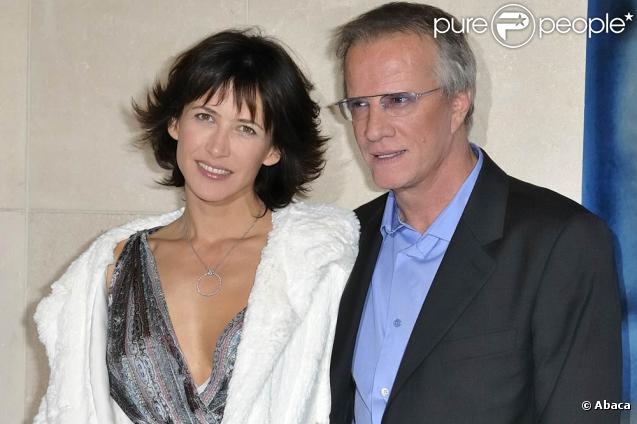 Sophie Marceau et Christophe Lambert, à l'occasion de l'avant-première de  L'homme de chevet , d'Alain Monne, qui s'est tenue à la Cinémathèque de Paris, le 9 novembre 2009.