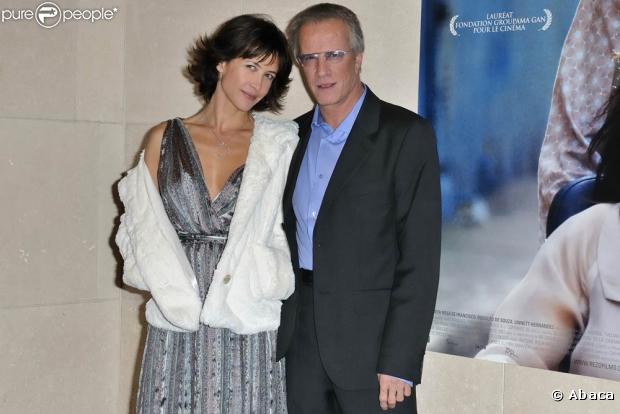 Sophie Marceau et Christophe Lambert, à l'occasion de l'avant-première de  L'homme de chevet , d'Alain Monne, qui s'est tenue à la Cinémathèque de Paris, le 9 novembre 2009.