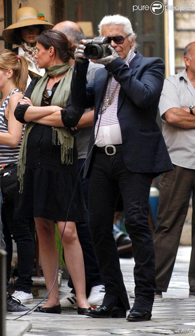 Karl Lagerfeld et sa muse en shooting à Benos Aires en Argentine pour la prochaine campagne Chanel
