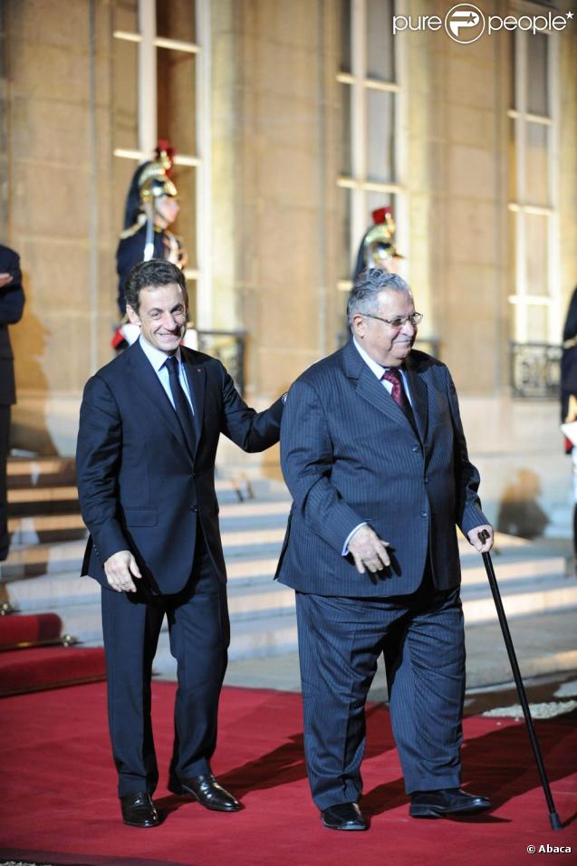 Nicolas Sarkozy et le président irakien Jalal Talabani. 16/11/09