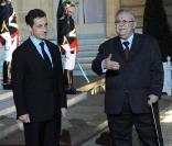 Nicolas Sarkozy au dîner d'Etat organisé à l'Elysée en l'honneur du président irakien Jalal Talabani. 16/11/09