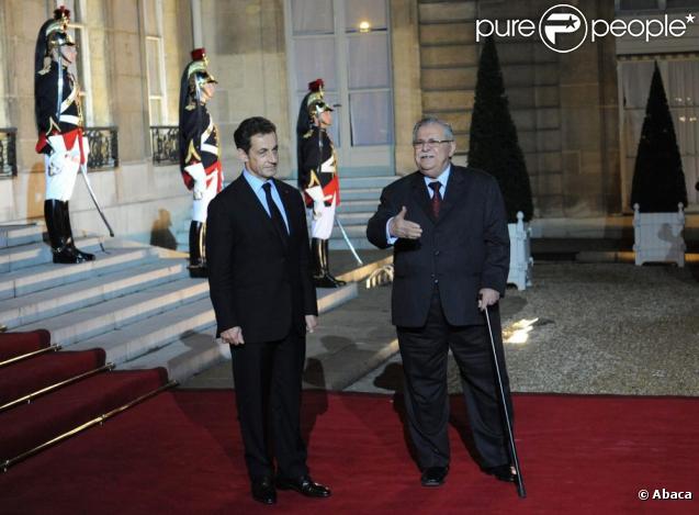 Nicolas Sarkozy au dîner d'Etat organisé à l'Elysée en l'honneur du président irakien Jalal Talabani. 16/11/09