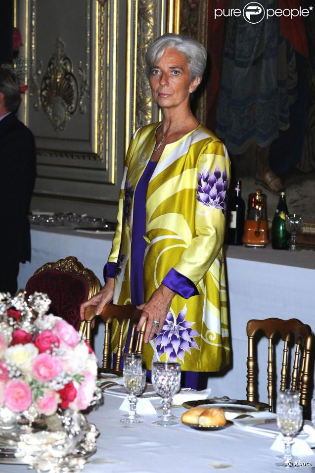Christine Lagarde au dîner d'Etat organisé à l'Elysée en l'honneur du président irakien Jalal Talabani. 16/11/09