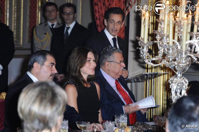 Dîner d'Etat organisé à l'Elysée en l'honneur du président irakien Jalal Talabani. 16/11/09