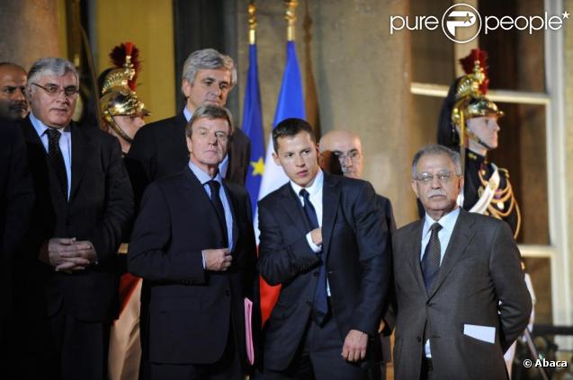 Les différents ministres irakiens et français lors de la visite du président irakien Jalal Talabani. 16/11/09