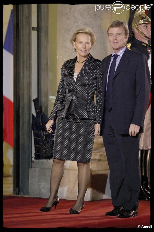 Bernard Kouchner et Christine Ockrent au dîner d'Etat, à l'Elysée, le 16 novembre 2009. 
