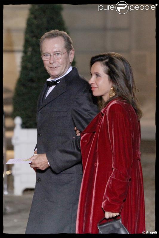 Dominique Baudis et sa femme au dîner d'Etat, à l'Elysée, le 16 novembre 2009. 