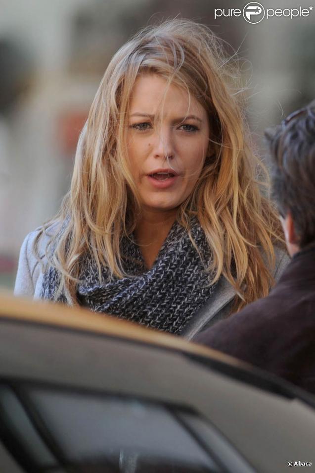 Blake Lively de Gossip Girl en plein tournage à New York, le 18 novembre 2009