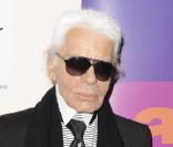 Karl Lagerfeld lors de la présentation du documentaire The Day Before (Le Jour d'avant) à Paris le 26 novembre 2009