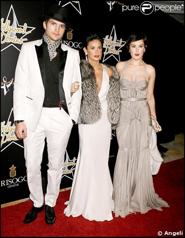 Demi Moore, Ashton Kutcher et Rumer Willis