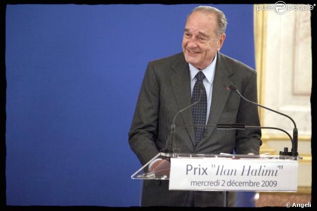 Jacques Chirac au prix Ilan Halimi le 2/12/09 à l'Assemblée nationale