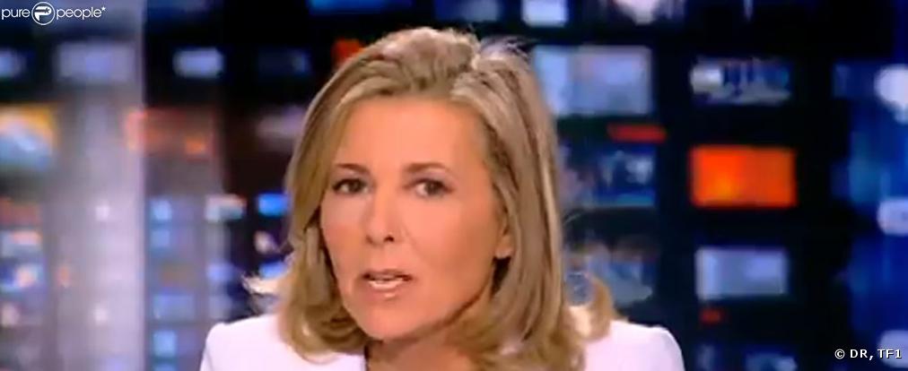 Claire Chazal lors de son journal télévisé le 13/12/09