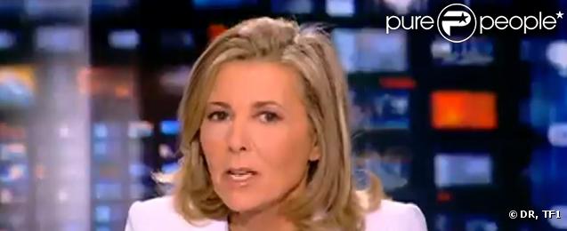 Claire Chazal lors de son journal télévisé le 13/12/09