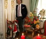 André Rieu pose dans son château à Maastricht le 13 novembre 2009