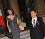 Dany Boon et sa femme Yaël  le 10 novembre à l'Elysée
