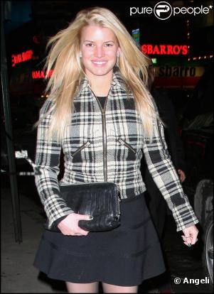 Jessica Simpson à New York, le 23 décembre 2009