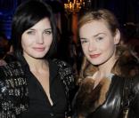 Delphine Chanéac et Julie Judd à la soirée de lancement des soldes d'hiver, à l'Hôtel Westin, à Paris. 5 janvier 2009