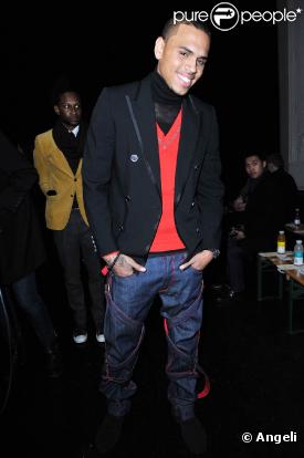 Chris Brown au défilé Jean-Paul Gaultier, le 21 janvier 2010 à Paris