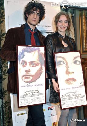 Louis Garrel et Déborah François, détenteurs des prix Patrick Dewaere et Romy Schneider en 2009 