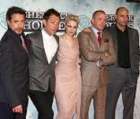 L'équipe du film Sherlock Holmes, Robert Downey Jr., Jude Law, Rachel McAdams, Guy Ritchie et Mark Strong 