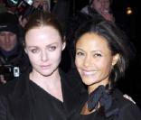 Stella McCartney et Thandie Newton à la présentation de Food, Inc., à Londres. 08/02/2010