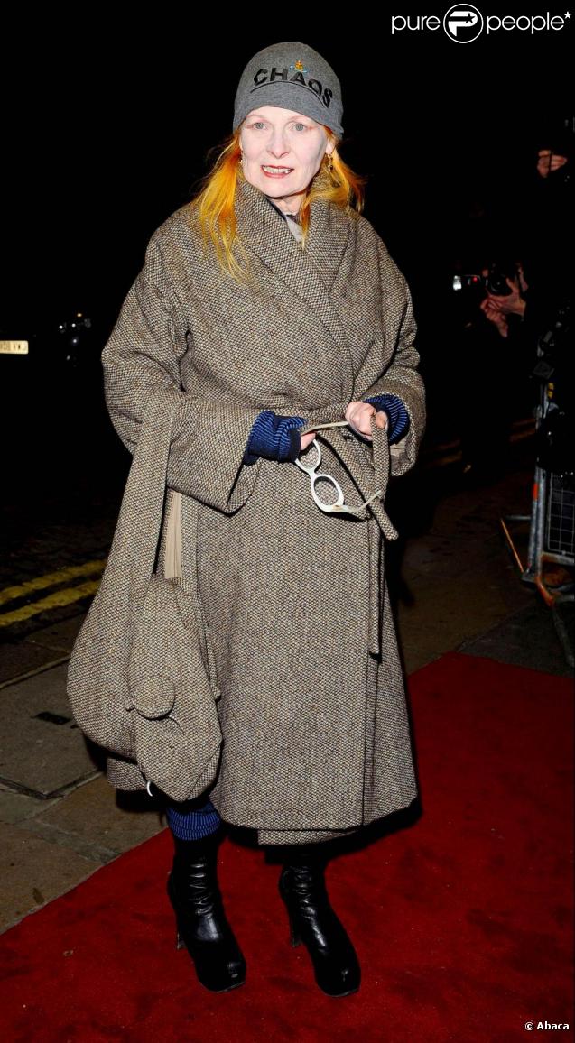 Vivienne Westwood à la présentation de Food, Inc., à Londres. 08/02/2010